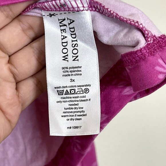 Addison Meadow Pajama Set 3X Whisper Knit Henley Pants Floral Pink Pockets NWOT - Picture 8 of 14